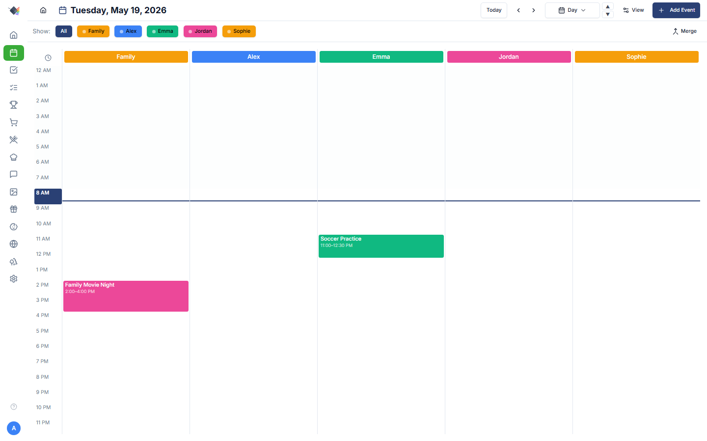 Calendar day view