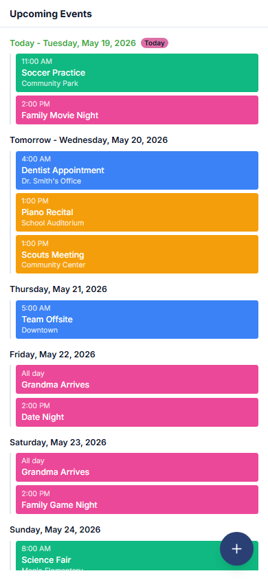 Mobile calendar