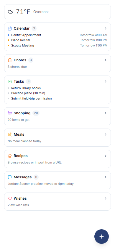 Mobile dashboard